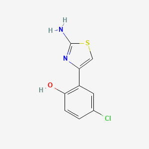 molecular formula C9H7ClN2OS B2726479 2-(2-Amino-1,3-thiazol-4-yl)-4-chlorophenol CAS No. 175655-05-7