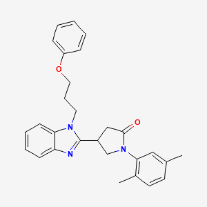 1-(2,5-dimethylphenyl)-4-[1-(3-phenoxypropyl)-1H-benzimidazol-2-yl]pyrrolidin-2-one