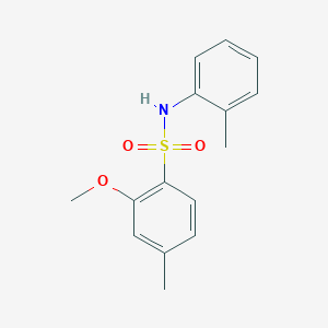 molecular formula C15H17NO3S B272649 2-methoxy-4-methyl-N-(2-methylphenyl)benzenesulfonamide 