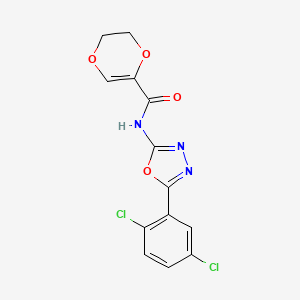 N-(5-(2,5-dichlorophenyl)-1,3,4-oxadiazol-2-yl)-5,6-dihydro-1,4-dioxine-2-carboxamide