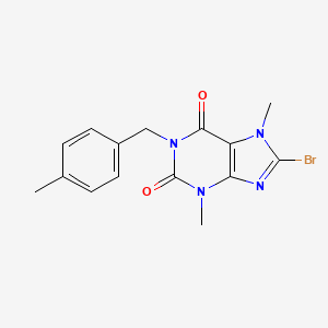 8-bromo-3,7-dimethyl-1-(4-methylbenzyl)-1H-purine-2,6(3H,7H)-dione