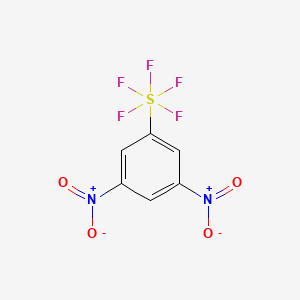 molecular formula C6H3F5N2O4S B2726509 1-Pentafluorosulfanyl-3,5-dinitrobenzene CAS No. 142653-59-6