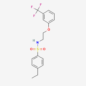 molecular formula C17H18F3NO3S B2726512 4-ethyl-N-(2-(3-(trifluoromethyl)phenoxy)ethyl)benzenesulfonamide CAS No. 1105233-79-1