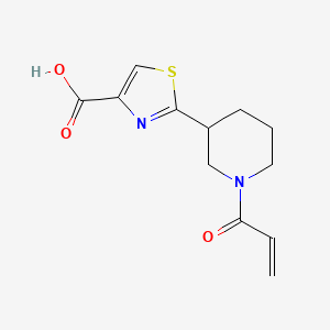 molecular formula C12H14N2O3S B2726522 2-(1-丙烯酰基哌啶-3-基)-1,3-噻唑-4-羧酸 CAS No. 2249215-39-0
