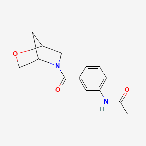 molecular formula C14H16N2O3 B2726524 N-(3-(2-氧杂-5-氮杂双环[2.2.1]庚烷-5-甲酰基)苯基)乙酰胺 CAS No. 2034289-28-4