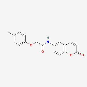 molecular formula C18H15NO4 B2726528 2-(4-甲氧基苯氧基)-N-(2-氧代-2H-香豆素-6-基)乙酰胺 CAS No. 708999-97-7