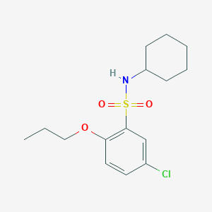 molecular formula C15H22ClNO3S B272653 5-chloro-N-cyclohexyl-2-propoxybenzenesulfonamide 