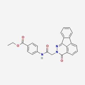 molecular formula C25H19N3O4 B2726530 ethyl 4-(2-(3-oxoindeno[1,2,3-de]phthalazin-2(3H)-yl)acetamido)benzoate CAS No. 923677-18-3