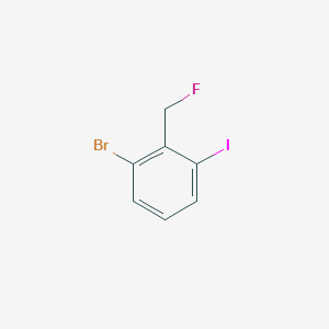 molecular formula C7H5BrFI B2726534 1-Bromo-2-(fluoromethyl)-3-iodobenzene CAS No. 2244087-75-8