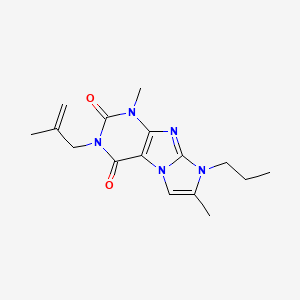 molecular formula C16H21N5O2 B2726535 4,7-Dimethyl-2-(2-methylprop-2-enyl)-6-propylpurino[7,8-a]imidazole-1,3-dione CAS No. 876902-24-8