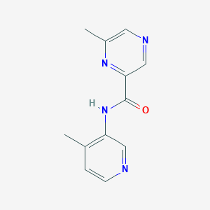 molecular formula C12H12N4O B2726540 6-methyl-N-(4-methylpyridin-3-yl)pyrazine-2-carboxamide CAS No. 2415634-17-0