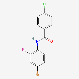 molecular formula C13H8BrClFNO B2726551 N-(4-bromo-2-fluorophenyl)-4-chlorobenzamide CAS No. 519017-62-0