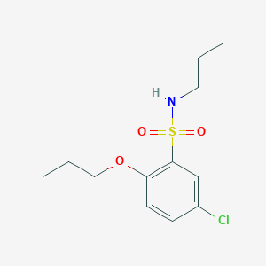 molecular formula C12H18ClNO3S B272656 5-chloro-2-propoxy-N-propylbenzenesulfonamide 