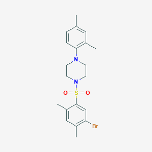 molecular formula C20H25BrN2O2S B2726564 1-(5-溴-2,4-二甲基苯基磺酰)-4-(2,4-二甲基苯基)哌嗪 CAS No. 691380-91-3