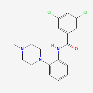 molecular formula C18H19Cl2N3O B2726580 3,5-dichloro-N-[2-(4-methylpiperazin-1-yl)phenyl]benzamide CAS No. 400076-97-3