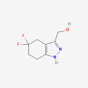 molecular formula C8H10F2N2O B2726581 (5,5-Difluoro-1,4,6,7-tetrahydroindazol-3-yl)methanol CAS No. 2490403-73-9