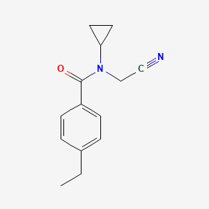 molecular formula C14H16N2O B2726583 N-(cyanomethyl)-N-cyclopropyl-4-ethylbenzamide CAS No. 1252203-15-8