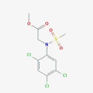 molecular formula C10H10Cl3NO4S B2726601 Methyl N-(methylsulfonyl)-N-(2,4,5-trichlorophenyl)glycinate CAS No. 827013-52-5