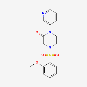 molecular formula C16H17N3O4S B2726604 4-(2-Methoxybenzenesulfonyl)-1-(pyridin-3-yl)piperazin-2-one CAS No. 2097863-69-7