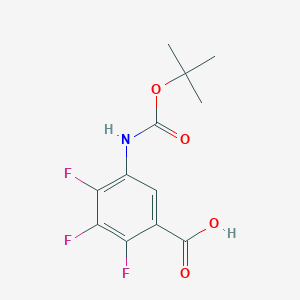 molecular formula C12H12F3NO4 B2726621 2,3,4-Trifluoro-5-[(2-methylpropan-2-yl)oxycarbonylamino]benzoic acid CAS No. 2248353-78-6
