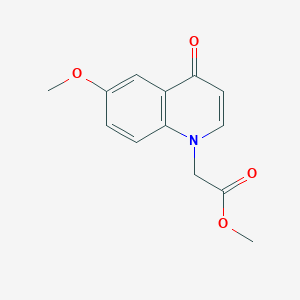 molecular formula C13H13NO4 B2726625 methyl (6-methoxy-4-oxoquinolin-1(4H)-yl)acetate CAS No. 1171191-90-4