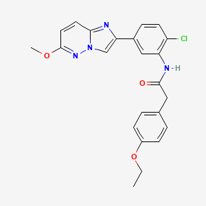 molecular formula C23H21ClN4O3 B2726627 N-(2-chloro-5-(6-methoxyimidazo[1,2-b]pyridazin-2-yl)phenyl)-2-(4-ethoxyphenyl)acetamide CAS No. 946268-65-1