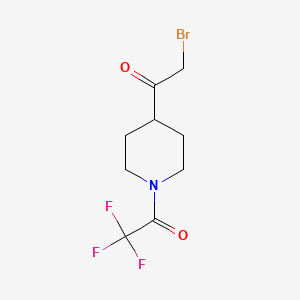 molecular formula C9H11BrF3NO2 B2726630 1-[4-(2-Bromoacetyl)piperidin-1-yl]-2,2,2-trifluoroethan-1-one CAS No. 2031268-68-3