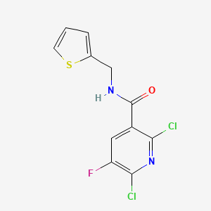 molecular formula C11H7Cl2FN2OS B2726637 2,6-Dichloro-5-fluoro-N-(thien-2-ylmethyl)nicotinamide CAS No. 680217-82-7