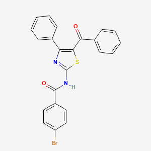 molecular formula C23H15BrN2O2S B2726643 N-(5-benzoyl-4-phenyl-1,3-thiazol-2-yl)-4-bromobenzamide CAS No. 312605-96-2