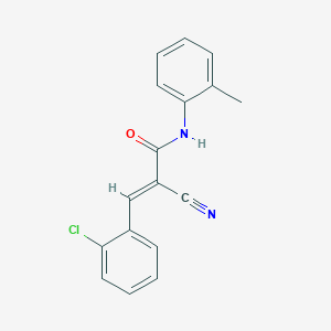 molecular formula C17H13ClN2O B2726646 (E)-3-(2-chlorophenyl)-2-cyano-N-(2-methylphenyl)prop-2-enamide CAS No. 358294-95-8