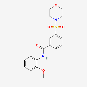 molecular formula C18H20N2O5S B2726649 N-(2-Methoxy-phenyl)-3-(morpholine-4-sulfonyl)-benzamide CAS No. 312759-07-2