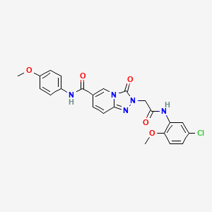 molecular formula C23H20ClN5O5 B2726651 3-[3-(3-methylphenyl)-1,2,4-oxadiazol-5-yl]-1-[2-(4-methylpiperidin-1-yl)-2-oxoethyl]-1H-indazole CAS No. 1226432-72-9