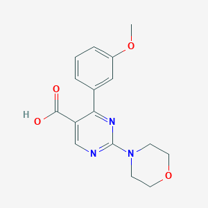 molecular formula C16H17N3O4 B2726656 4-(3-Methoxyphenyl)-2-morpholino-5-pyrimidinecarboxylic acid CAS No. 1775400-37-7