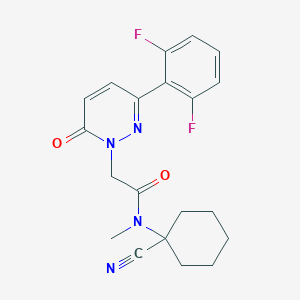 molecular formula C20H20F2N4O2 B2726665 N-(1-Cyanocyclohexyl)-2-[3-(2,6-difluorophenyl)-6-oxopyridazin-1-yl]-N-methylacetamide CAS No. 2418721-91-0
