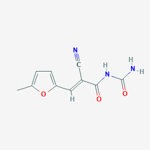 molecular formula C10H9N3O3 B2726673 (E)-N-carbamoyl-2-cyano-3-(5-methylfuran-2-yl)prop-2-enamide CAS No. 930994-81-3