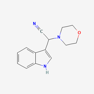 molecular formula C14H15N3O B2726675 1H-indol-3-yl(morpholin-4-yl)acetonitrile CAS No. 321974-02-1