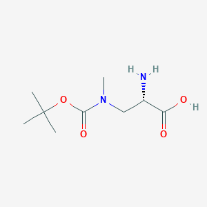 molecular formula C9H18N2O4 B2726679 L-Alanine,3-[[(1,1-dimethylethoxy)carbonyl]methylamino] CAS No. 587880-85-1