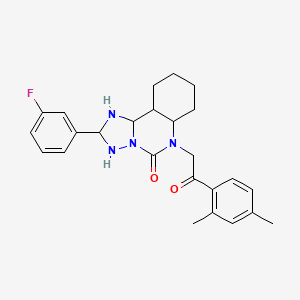 molecular formula C25H19FN4O2 B2726690 6-(2-(2,4-二甲基苯基)-2-氧代乙基)-2-(3-氟苯基)-5H,6H-[1,2,4]三唑并[1,5-c]喹唑啉-5-酮 CAS No. 1358617-69-2