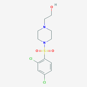 molecular formula C12H16Cl2N2O3S B272670 2-{4-[(2,4-Dichlorophenyl)sulfonyl]-1-piperazinyl}ethanol 