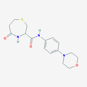 molecular formula C16H21N3O3S B2726701 N-(4-morpholinophenyl)-5-oxo-1,4-thiazepane-3-carboxamide CAS No. 1396632-95-3