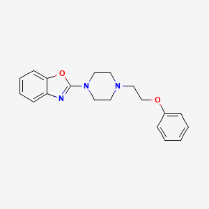molecular formula C19H21N3O2 B2726705 2-[4-(2-Phenoxyethyl)piperazin-1-yl]-1,3-benzoxazole CAS No. 2415511-67-8