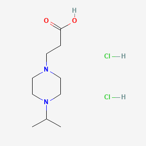 molecular formula C10H22Cl2N2O2 B2726707 3-[4-(异丙基)哌嗪-1-基]丙酸二盐酸盐 CAS No. 609805-62-1