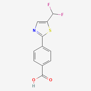 molecular formula C11H7F2NO2S B2726708 4-[5-(Difluoromethyl)-1,3-thiazol-2-yl]benzoic acid CAS No. 2248413-71-8