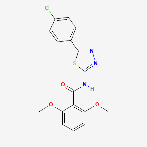 molecular formula C17H14ClN3O3S B2726710 N-[5-(4-chlorophenyl)-1,3,4-thiadiazol-2-yl]-2,6-dimethoxybenzamide CAS No. 64405-64-7