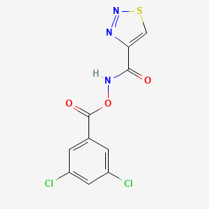 molecular formula C10H5Cl2N3O3S B2726712 N-[(3,5-dichlorobenzoyl)oxy]-1,2,3-thiadiazole-4-carboxamide CAS No. 341965-67-1