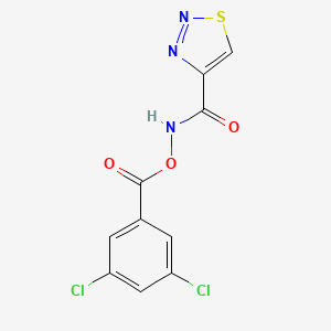 molecular formula C10H5Cl2N3O3S B2726712 N-[(3,5-二氯苯甲酰)氧基]-1,2,3-噻二唑-4-羧酰胺 CAS No. 341965-67-1