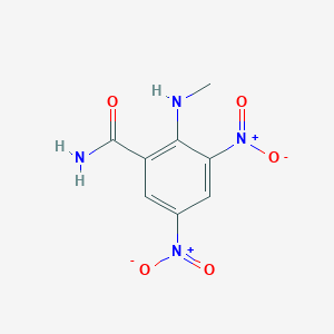 molecular formula C8H8N4O5 B2726728 2-(Methylamino)-3,5-dinitrobenzamide CAS No. 27715-59-9