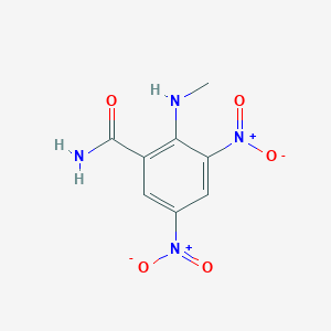 molecular formula C8H8N4O5 B2726728 2-(甲基氨基)-3,5-二硝基苯甲酰胺 CAS No. 27715-59-9