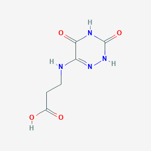 molecular formula C6H8N4O4 B2726732 3-[(3,5-Dioxo-2,3,4,5-tetrahydro-1,2,4-triazin-6-yl)amino]propanoic acid CAS No. 96360-24-6