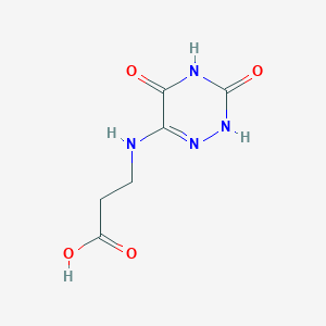 molecular formula C6H8N4O4 B2726732 3-[(3,5-dioxo-2H-1,2,4-triazin-6-yl)amino]propanoic acid CAS No. 96360-24-6